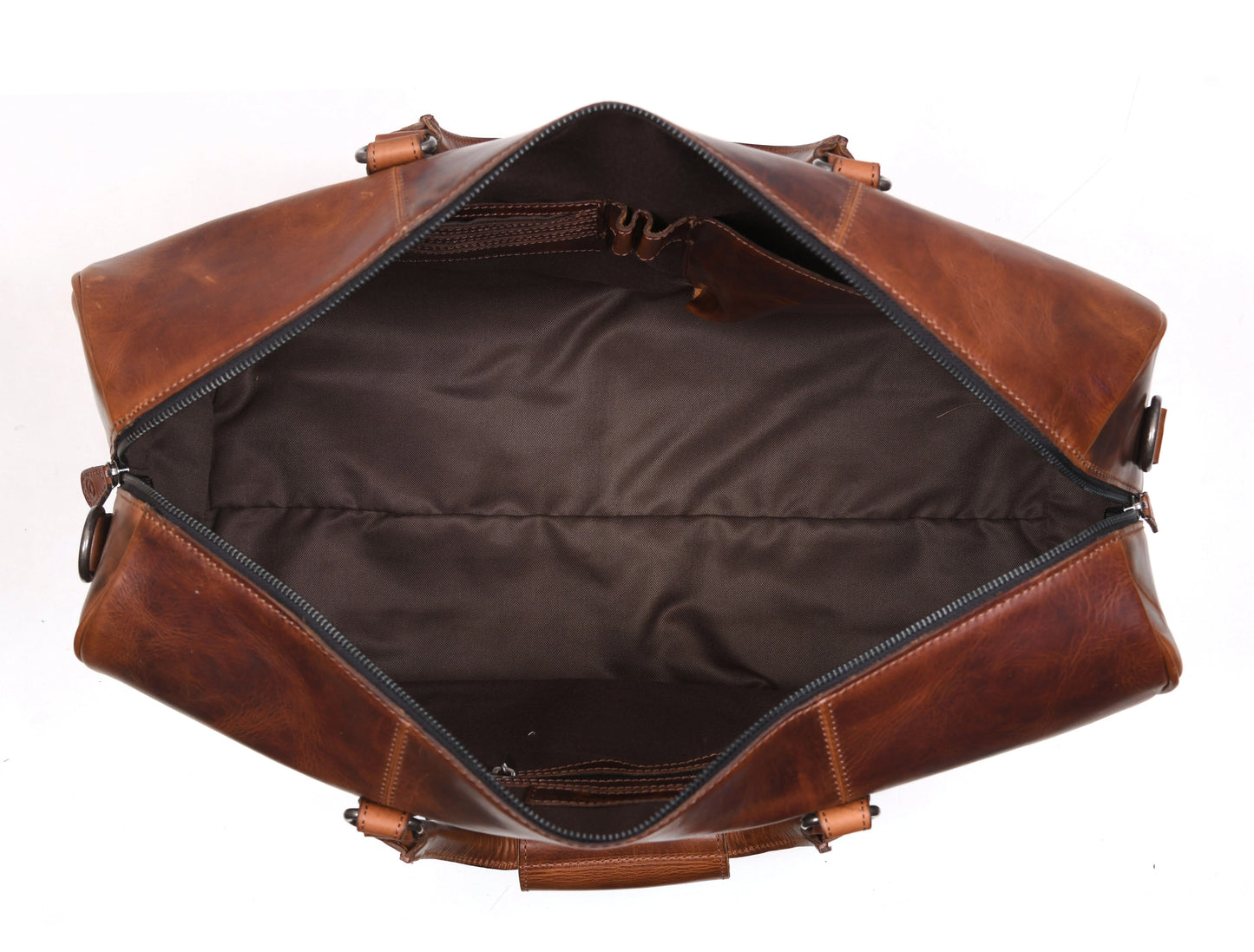 Taranto Leather Weekender Bag - NY Brown