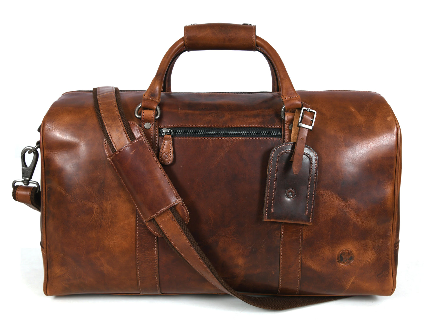 Taranto Leather Weekender Bag - NY Brown