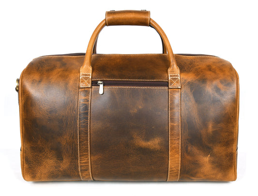 Taranto Leather Weekender Bag - Hickory