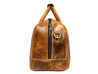 Taranto Leather Weekender Bag - Hickory