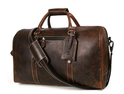 Taranto Leather Weekender Bag - Cedar