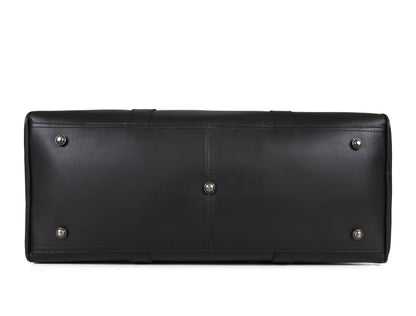 Austin Leather Overnight Bag Combo- Raven Black