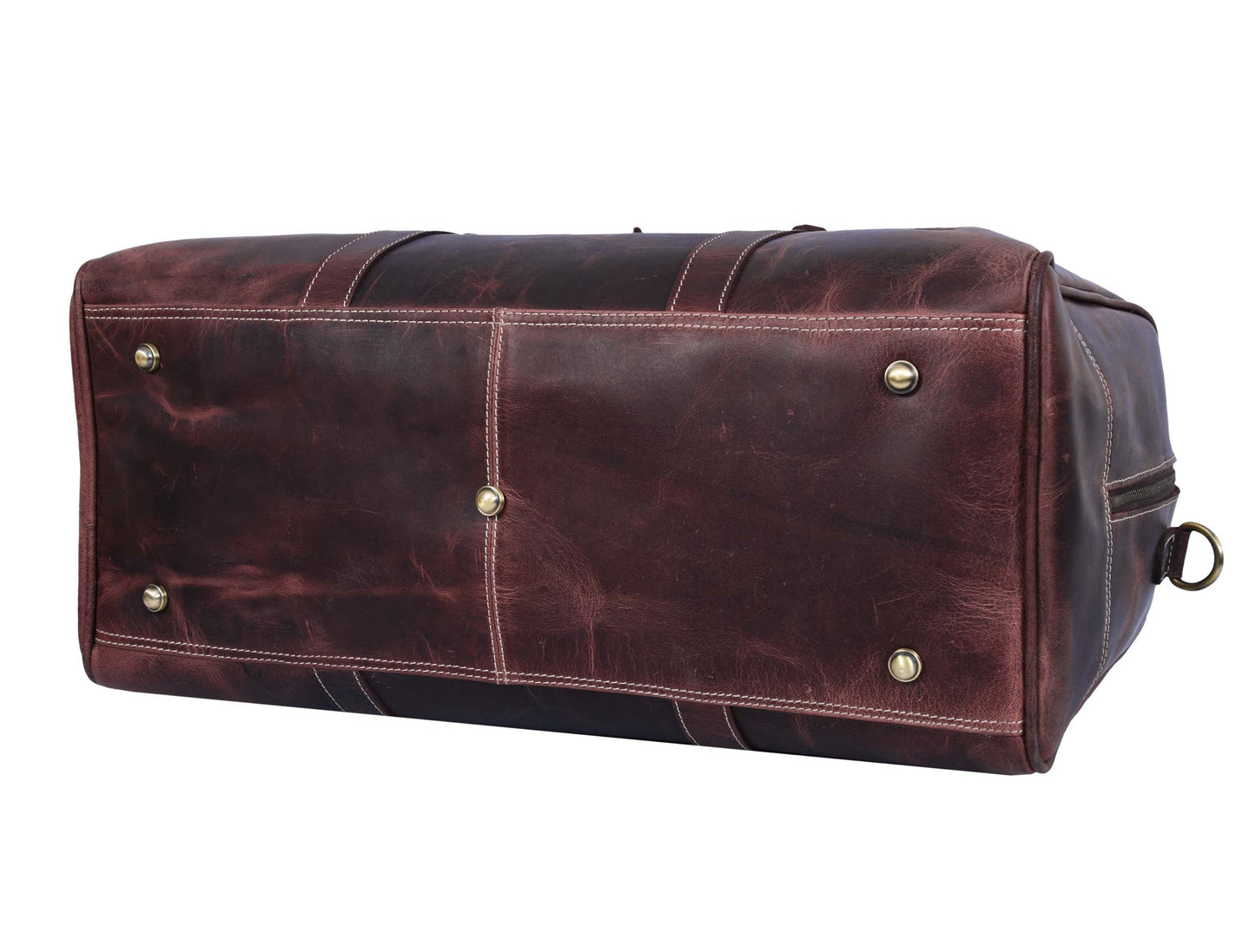 Taranto Leather Weekender Bag - Hickory Brown