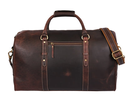 Taranto Leather Weekender Bag Combo - Walnut Brown