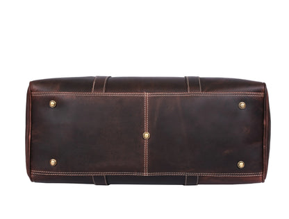 Taranto Leather Weekender Bag Combo - Walnut Brown