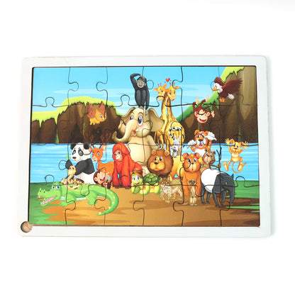 Educational Wooden Jigsaw Puzzle Board - (Mix Design  1 Pc)