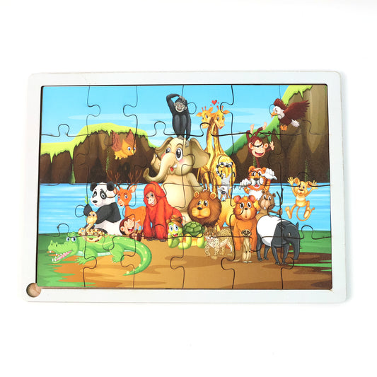 Educational Wooden Jigsaw Puzzle Board - (Mix Design  1 Pc)