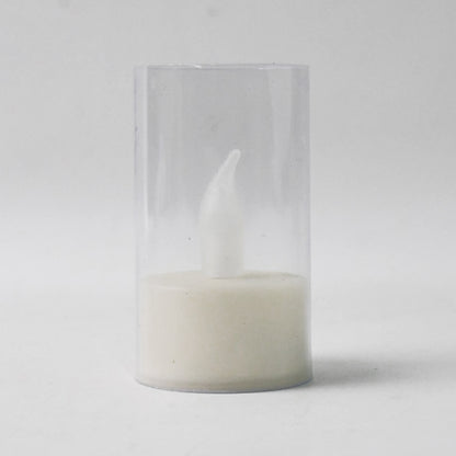 Flameless Candles With Transparent Plastic Covers Set Of 24 Pcs Led