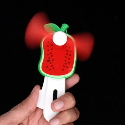 Mini Hand Pressure Fruit-shaped Fan For Kids (1 Pc  Mix Design)