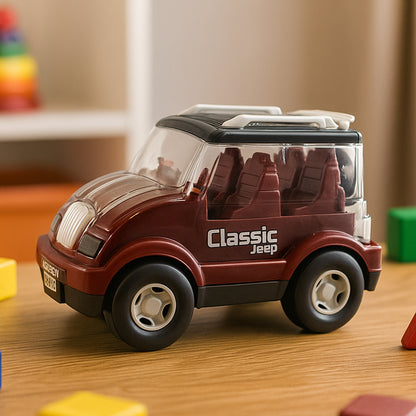 Friction-powered Classic Jeep Toy Car For Kids (1 Pc)