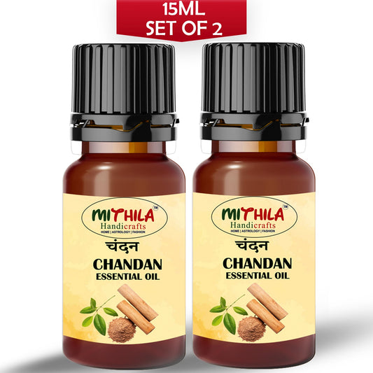 Sandalwood Essential Oil For Skin, Hair Care, Home Fragrance, Aroma Therapy 15ml (Pack of 2)