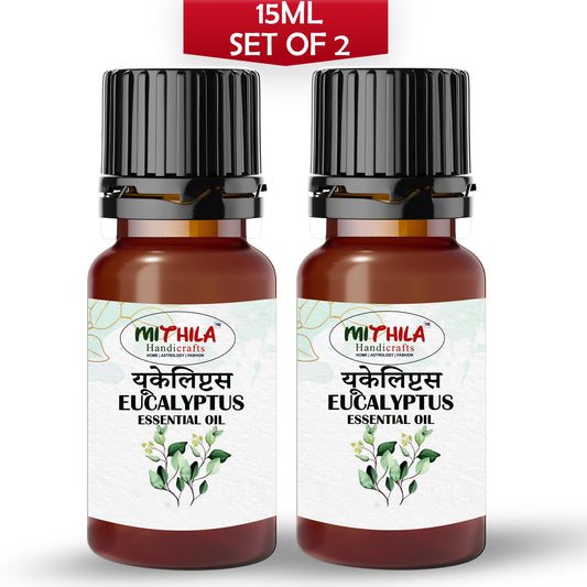 Eucalyptus Essential Oil For Skin, Hair Care, Home Fragrance, Aroma Therapy 15ml (Pack of 2)