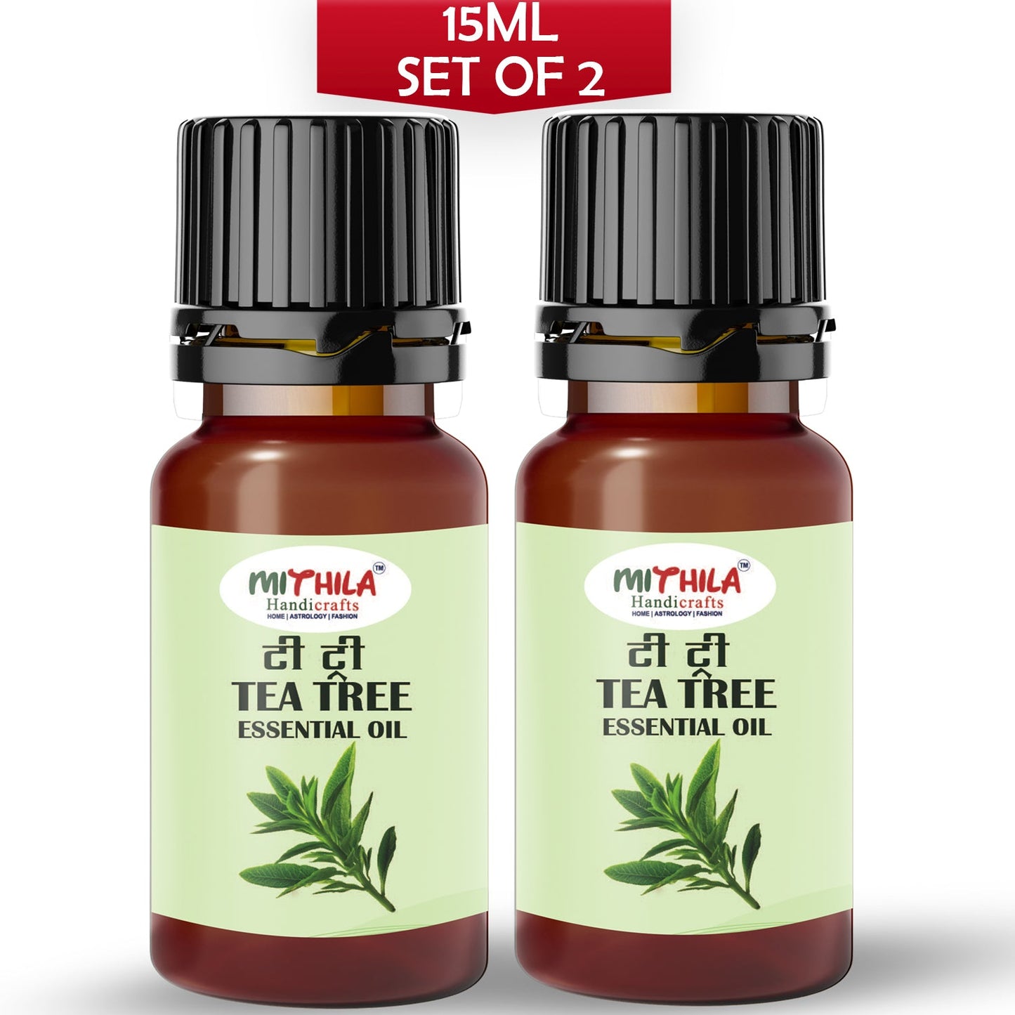 Tea Tree Essential Oil For Skin, Hair Care, Home Fragrance, Aroma Therapy 15ml (Pack of 2)