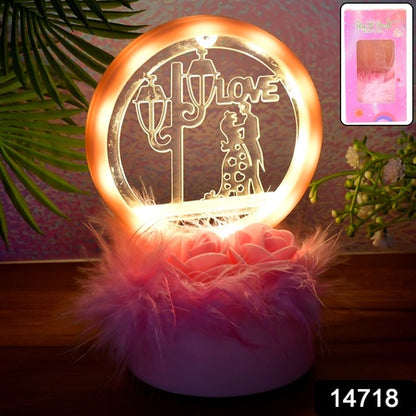 Romantic Round Love Couple Decorative Showpiece (1 Pc)