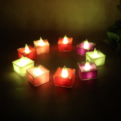 Led Flameless Decorative Tealight Candles - (9 Pc  Set)