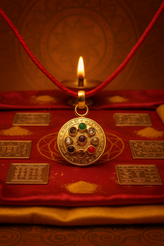 Navratan Panchdhatu Pendant – 9-Planet Remedy | Lab Certified