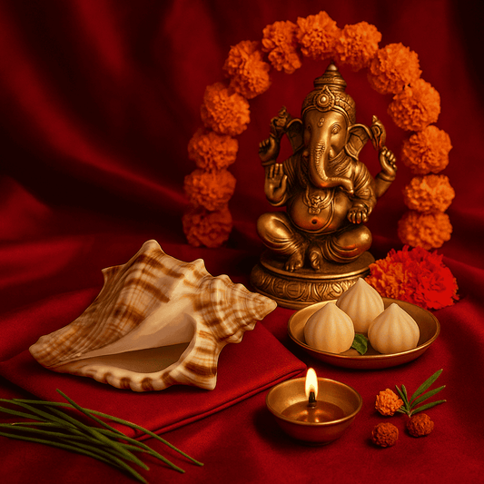 Ganeshmukhi Shankh | Auspicious Conch Resembling Lord Ganesha