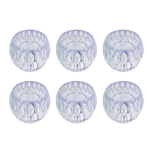 Crystal Design Led Tealight Candles (6 Pc  Set)
