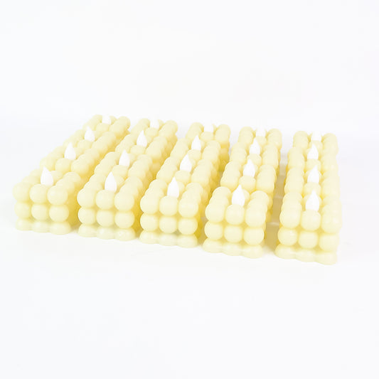 Led Flameless Cube Decorative Candles (24 Pc)