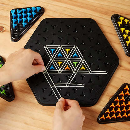 Strategic Triangle Color Matching Puzzle Board Game For Kids  Family
