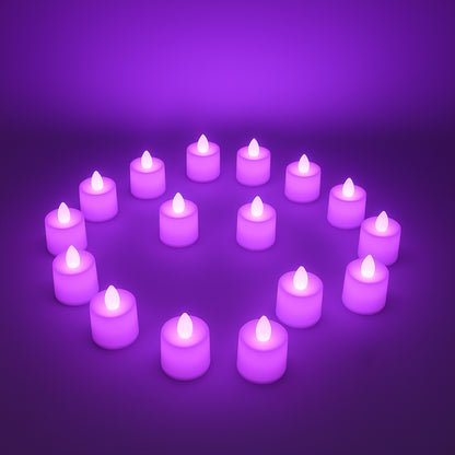 6634  Flameless Led Tealights Smokeless Plastic Decorative Candles - Led Tea Light Candle For Home Decoration (Pack Of 24)