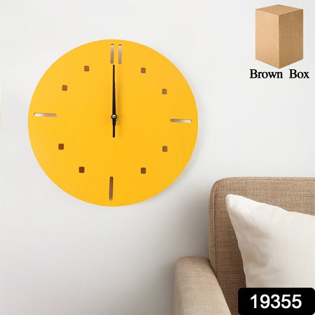 Modern Round Wall Clock Stylish And Silent Non-ticking Decorative Timepiece (1 Pc)