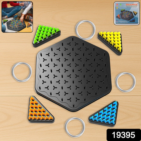 Strategic Triangle Color Matching Puzzle Board Game For Kids  Family