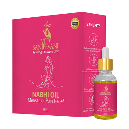 Ved Sanjeevani Nabhi Oil For Menstrual Pain Relief (30ml  1 Pc)