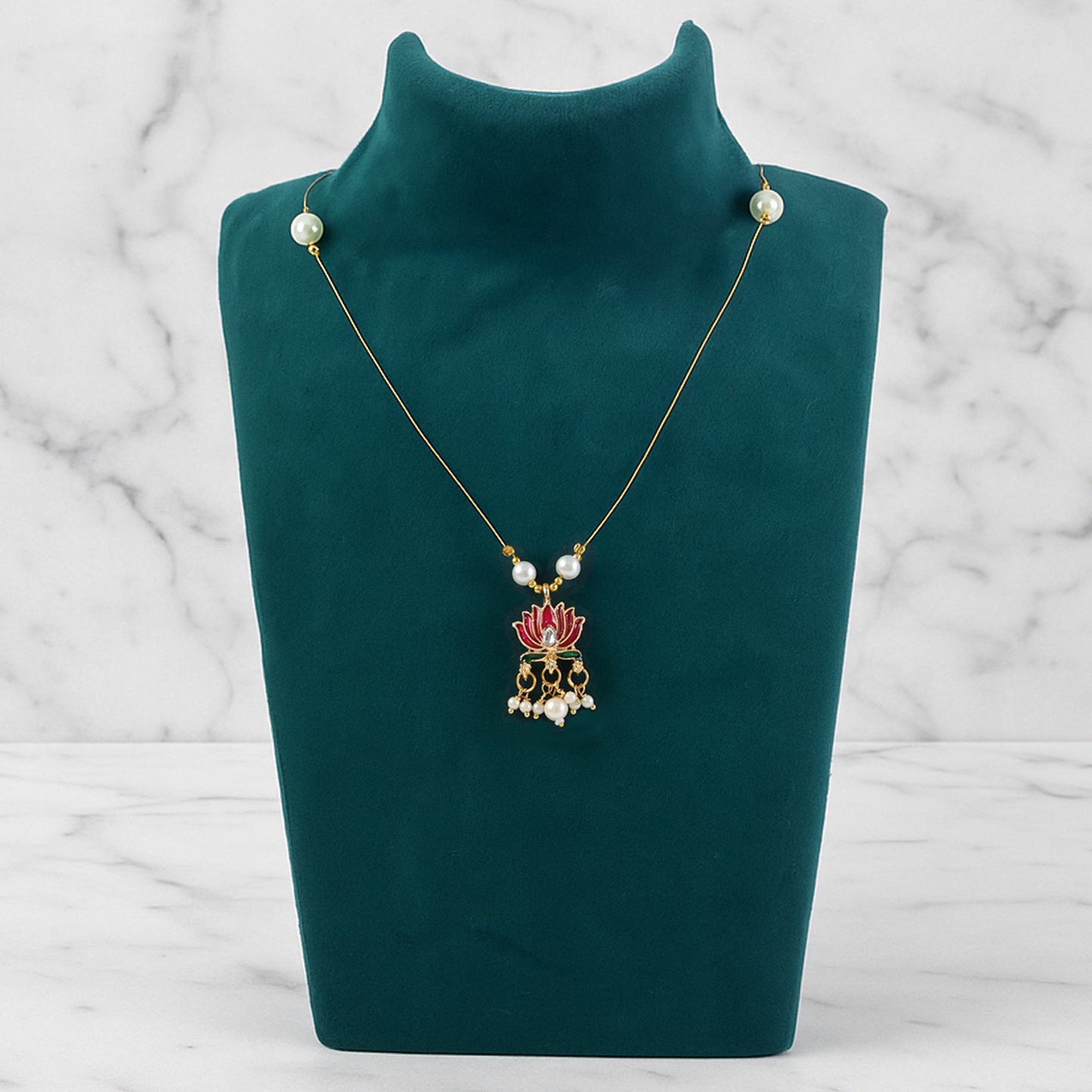 Traditional Lotus Motif Pendant Chain (1 Pc)