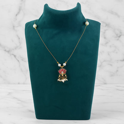 Traditional Lotus Motif Pendant Chain (1 Pc)