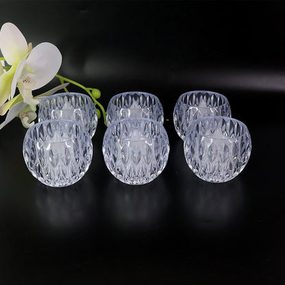 Crystal Design Led Tealight Candles (6 Pc  Set)