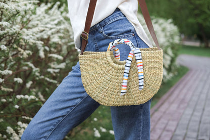 Nature Nest Shopper Handwoven Embroidered Handbag