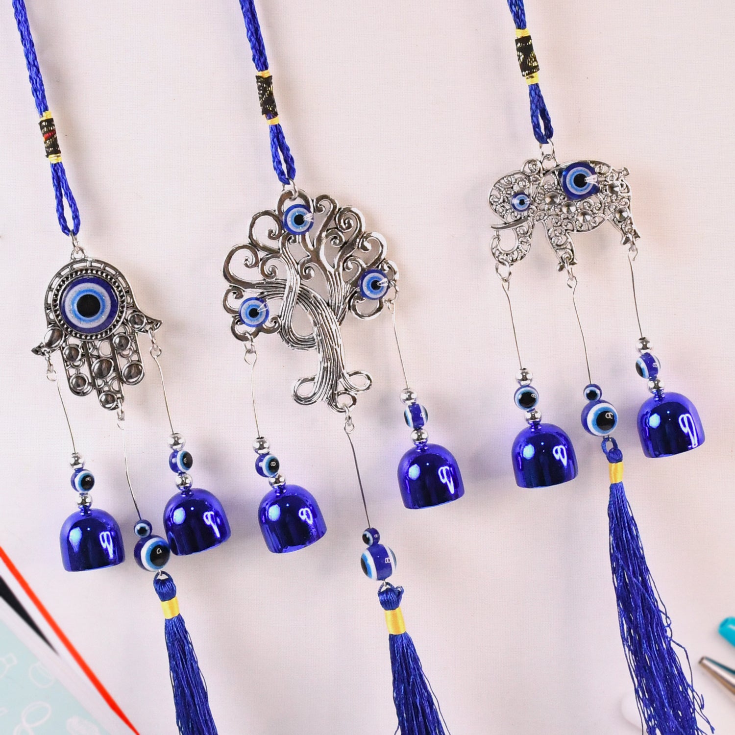 Metal Evil Eye Wind Chime Bells (Mix Design  1 Pc)