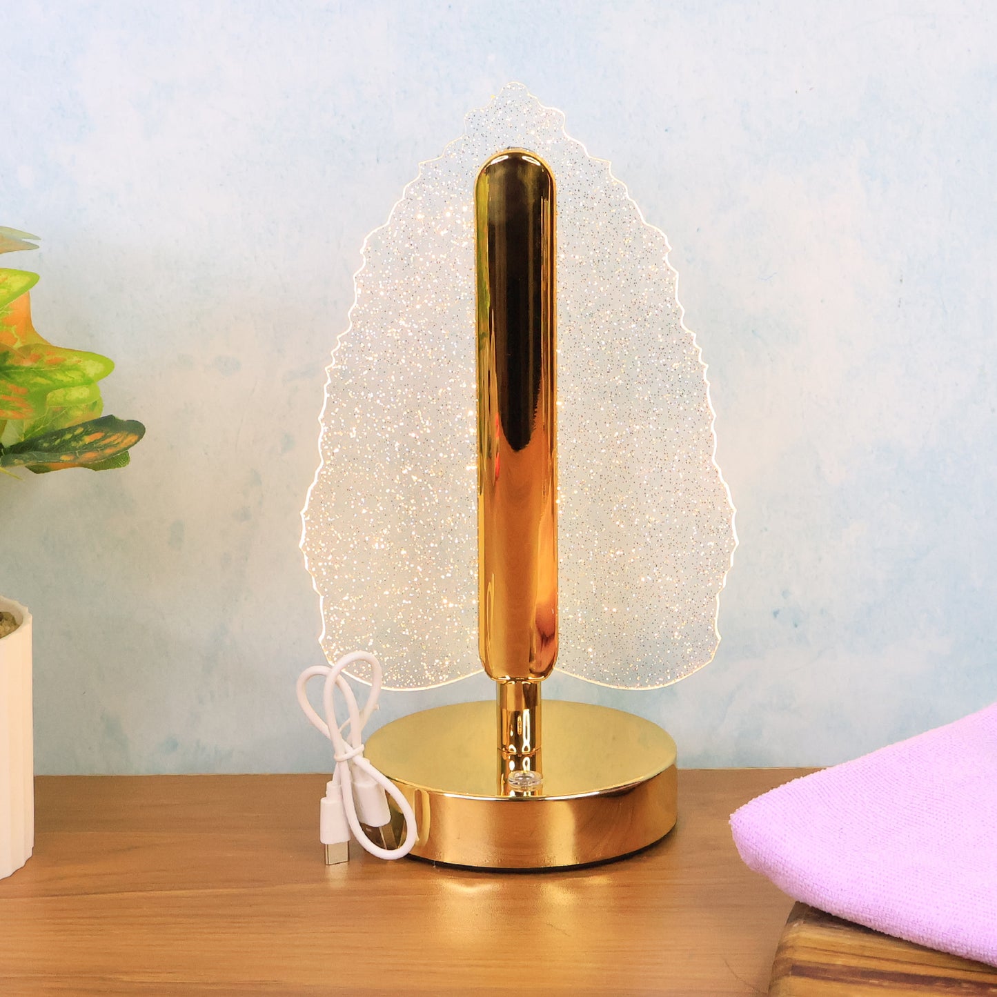 Premium Led Crystal Table Lamp With Usb Power