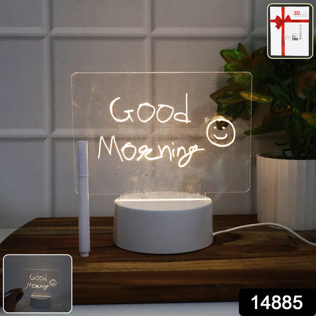 Led Acrylic Writing Message Board Night Lamp With Marker Pen