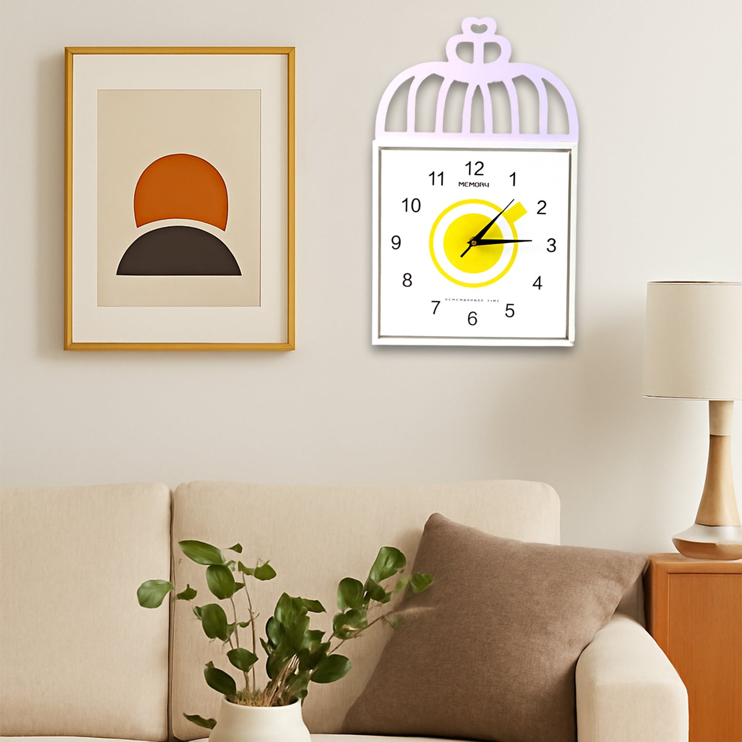 Decorative Square Wall Clock Battery Operated  1 Pc