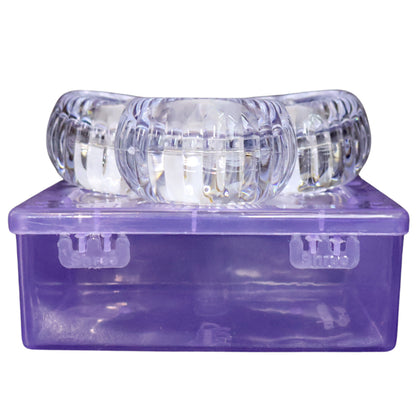 Set Of 3 Heart-shaped Led Flameless Decorative Candles