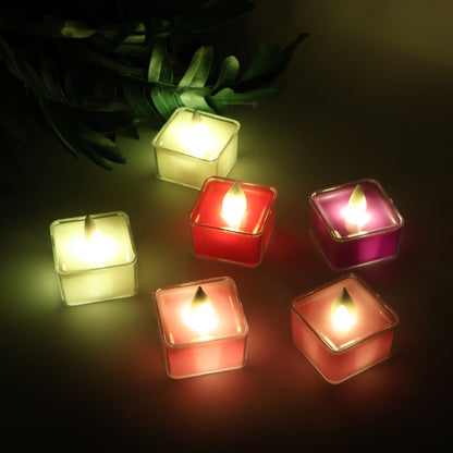 Led Flameless Decorative Tealight Candles - (6 Pc  Set)