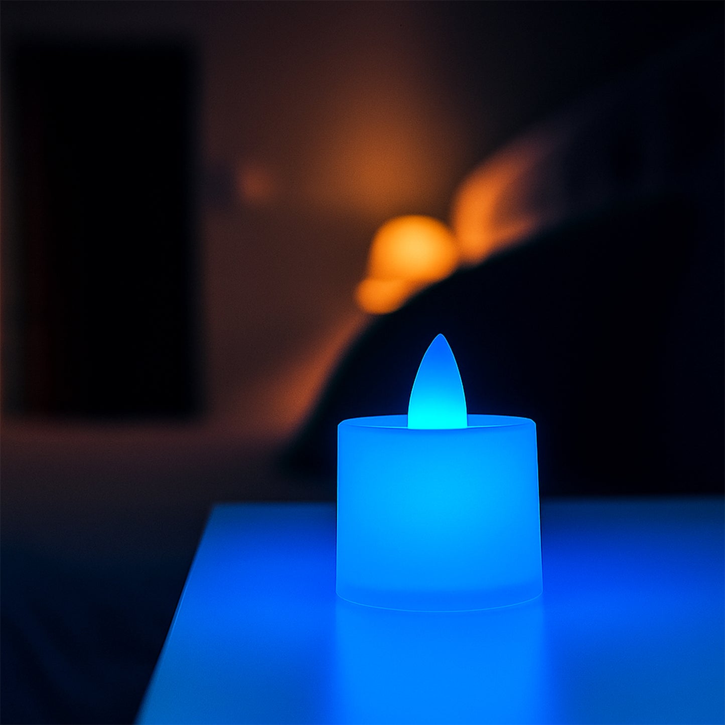 Blue Led Tea Light Candles (24 Pc)