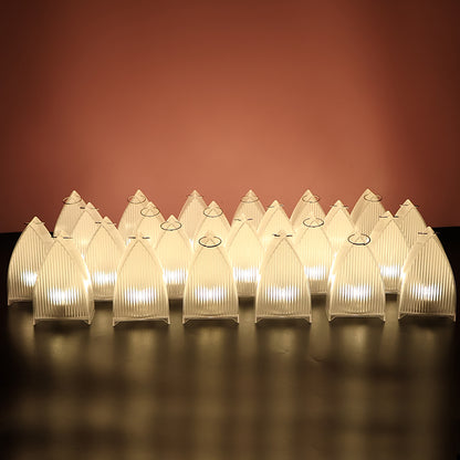 Transparent Decorative Led Candle Lights (24 Pc)