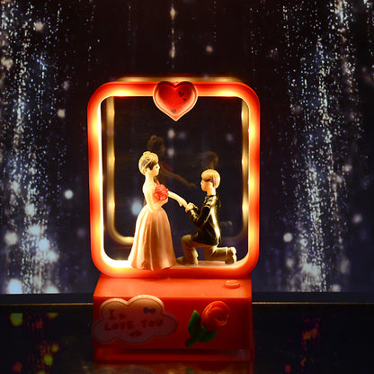 Romantic Led Love Couple Decorative Night Lamp Showpiece (1 Pc)