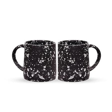 HANDICRAFTS Shine Coffee Mug, Ceramic Tea Mugs, Microwave Safe Coffee Mugs, Ceramic Tea Cups (280 ml Each)