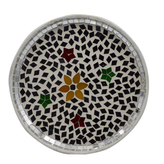 Elegant Glass Mirror Tray for Home Decoration, Festivals, Party Celebrations. (Only Tray)