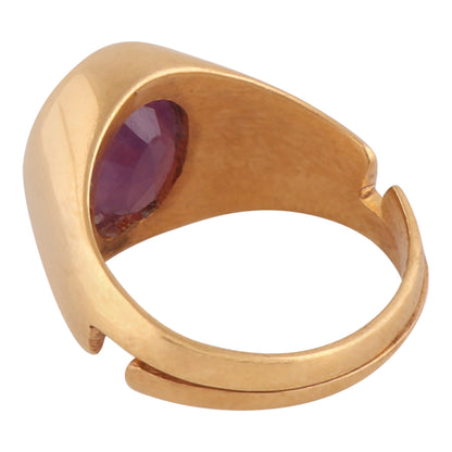 Ruby(Manikya) Panchdhatu Ring Lab certified ADJUSTABLE RING