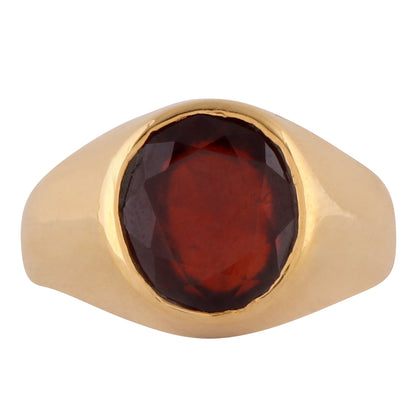 Hessonite (Gomed) Panchdhatu Ring  Lab certified ADJUSTABLE RING