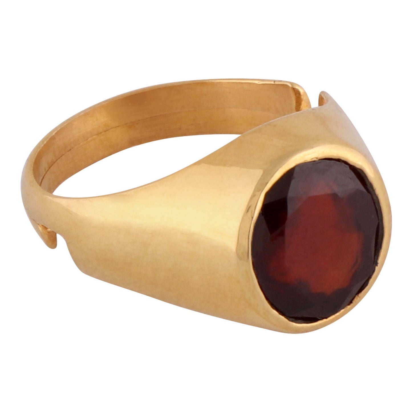 Hessonite (Gomed) Panchdhatu Ring  Lab certified ADJUSTABLE RING