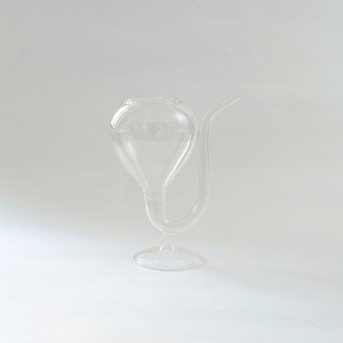 Borosilicate Heart Goblet with built-in straw (300 ml)