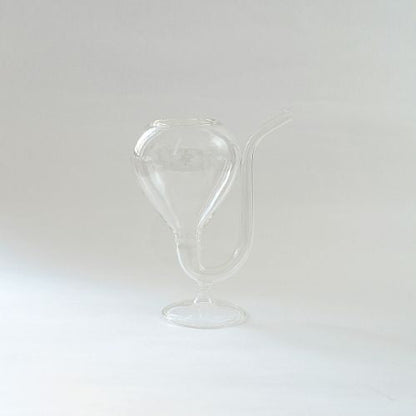 Borosilicate Heart Goblet with built-in straw (300 ml)