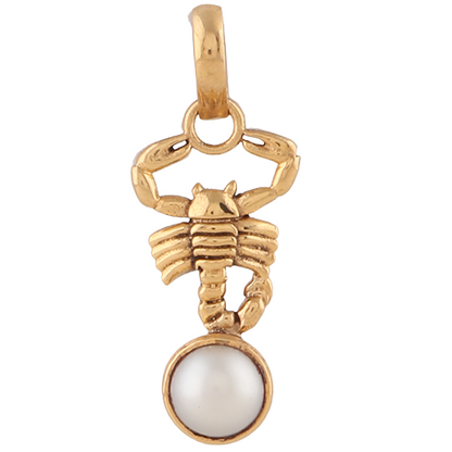 Pearl /Moti Panchdhatu Pendant with chain Natural Gemstone Lab Ceritified Pendant  for Men and Women